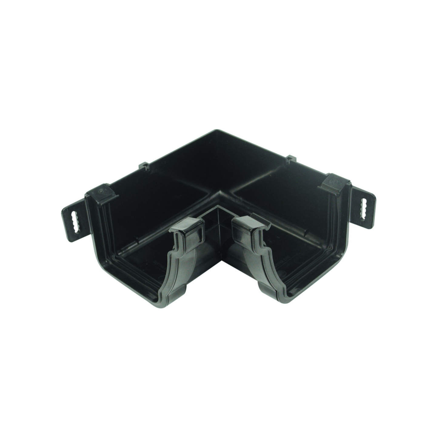 111mm x 90° Osma Stormline Gutter Angle Internal - Wavin (Black) - 8T843B