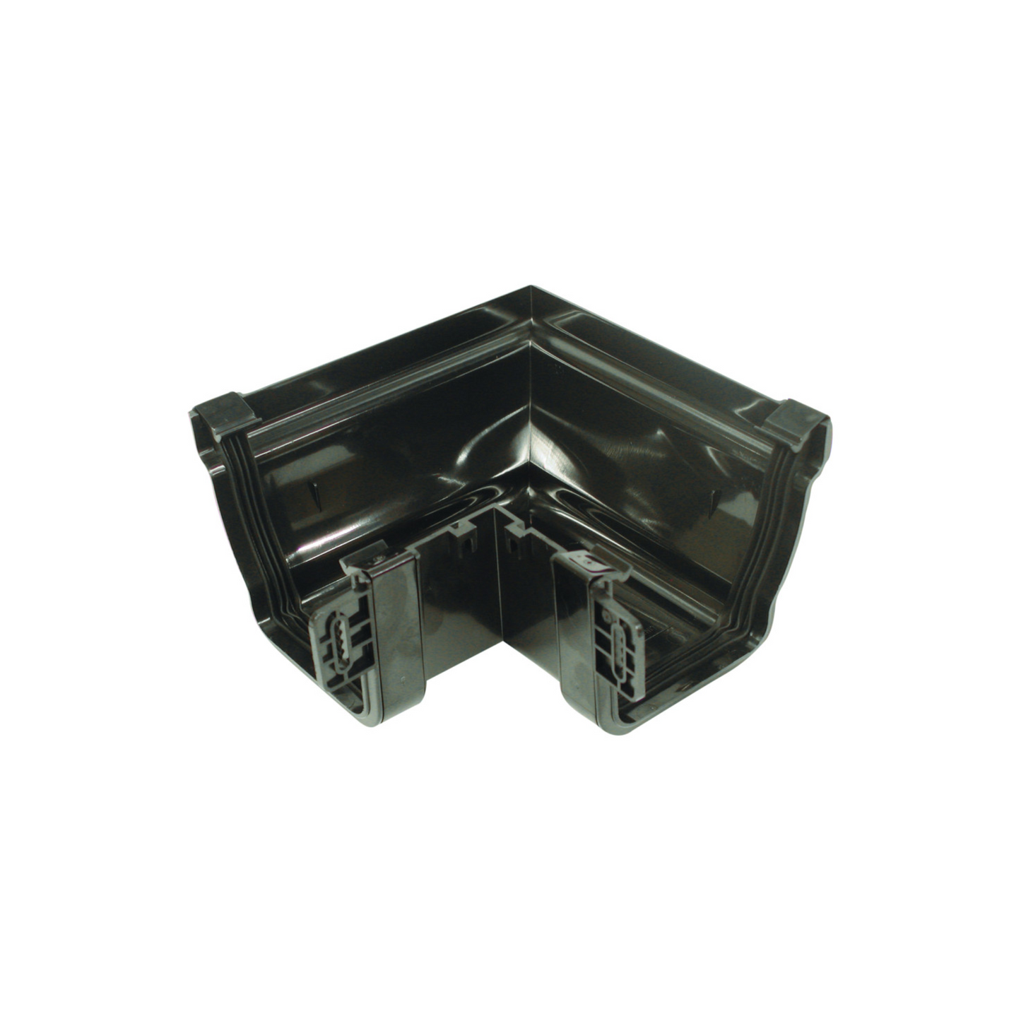 111mm x 90° Osma Stormline Gutter Angle External - Wavin (Black) - 8T853B