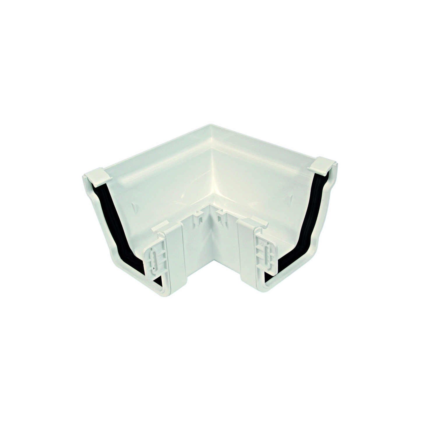 111mm x 90° Osma Stormline Gutter Angle External - Wavin (White) - 8T853W