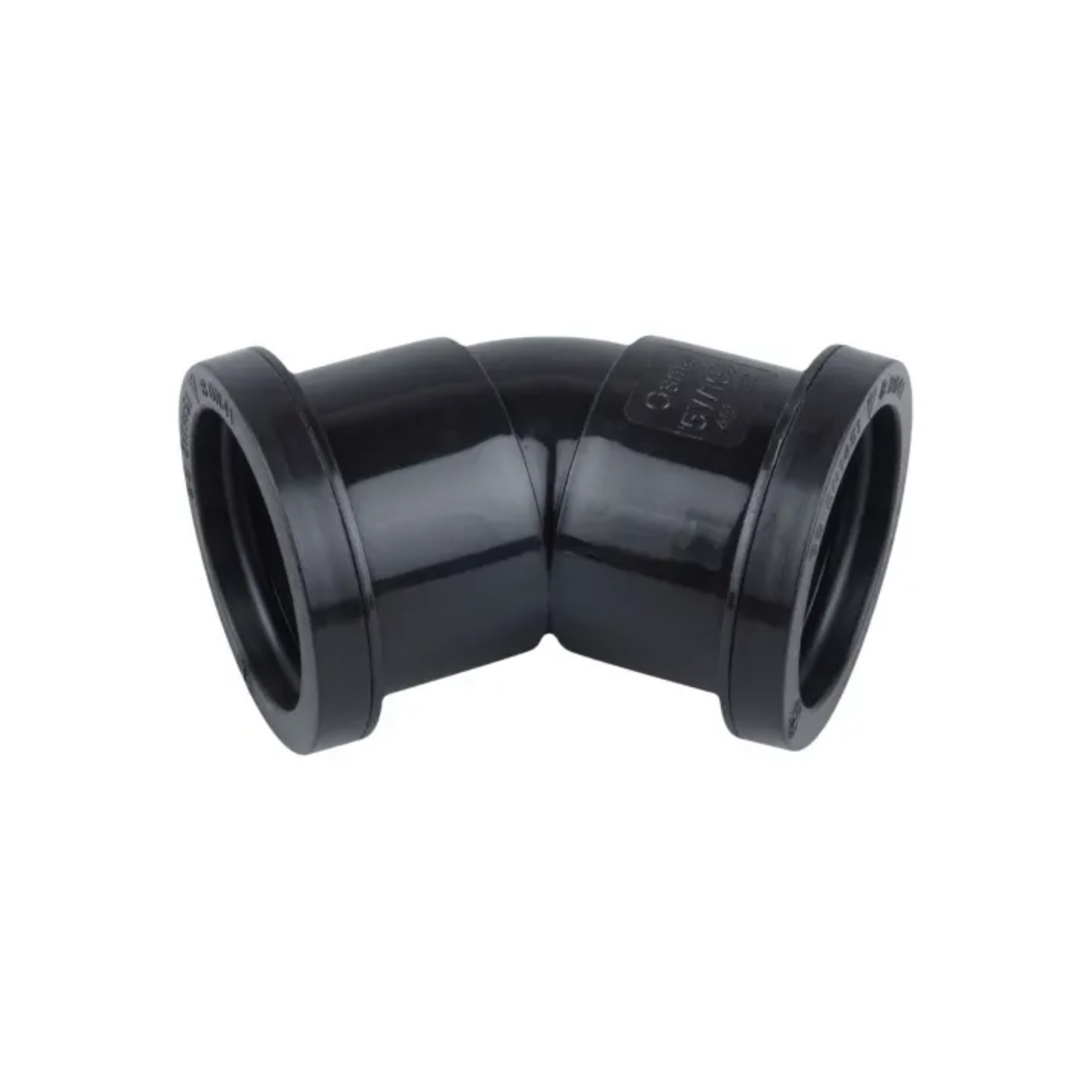 45° x 40mm Osma Push‑Fit Waste Bend - Wavin (Black) – 5W163B