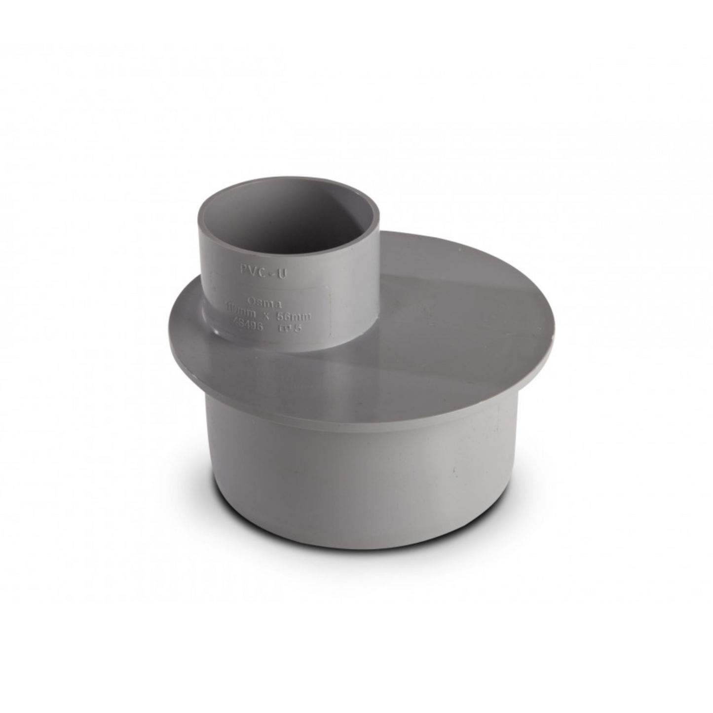 110mm x 50mm OsmaSoil Solvent Weld Socket Reducer - Wavin (Grey) - 4S496G