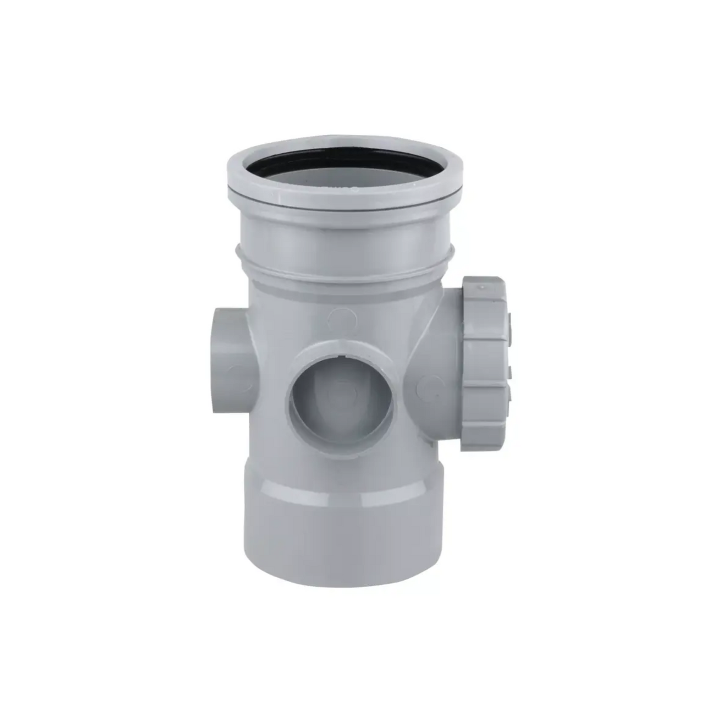110mm OsmaSoil Ring‑Seal Bossed Access Pipe - Wavin (Grey) - 4S374G