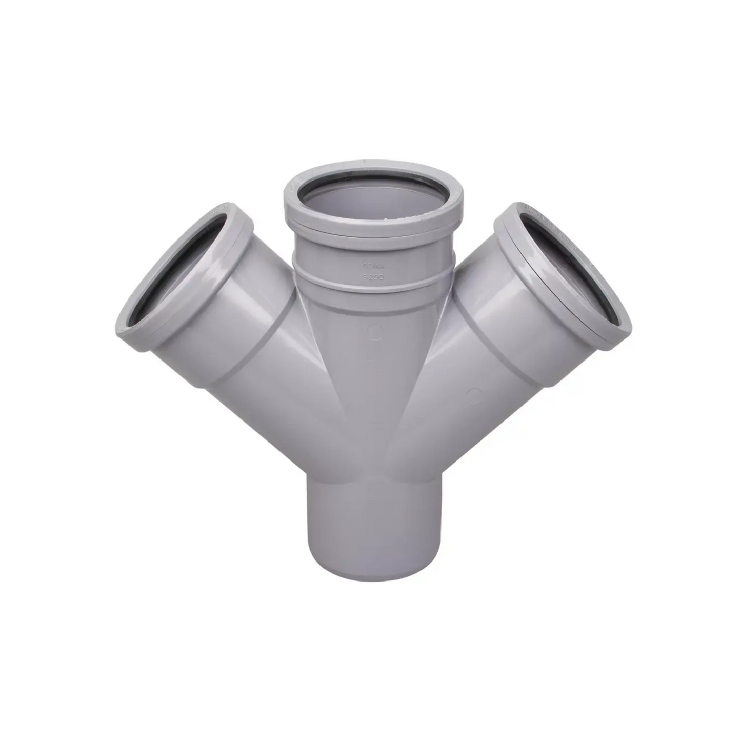 Wavin OsmaSoil Ring Seal Double Branch (Grey) 45° 110mm - 4S250G