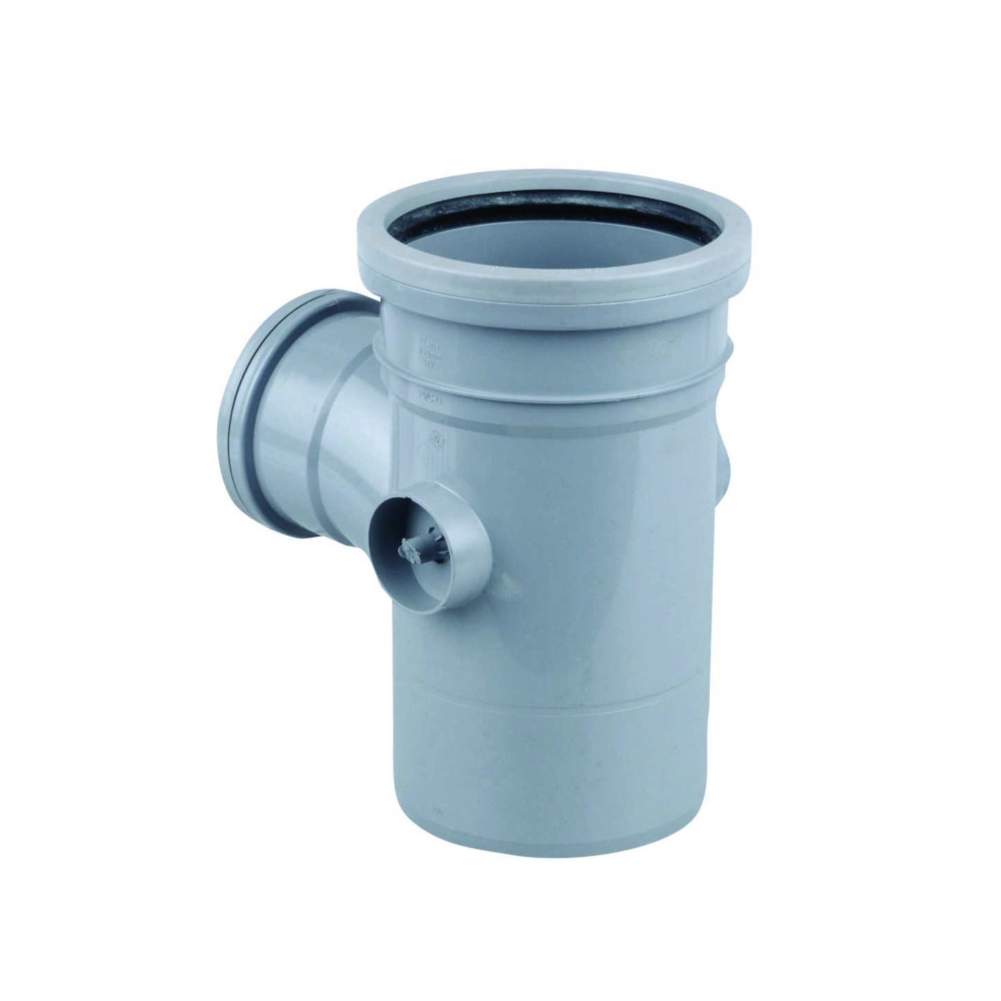 160mm x 110mm x 87.5° OsmaSoil Ring-Seal Unequal Single Branch - Wavin (Grey) - 6S198G