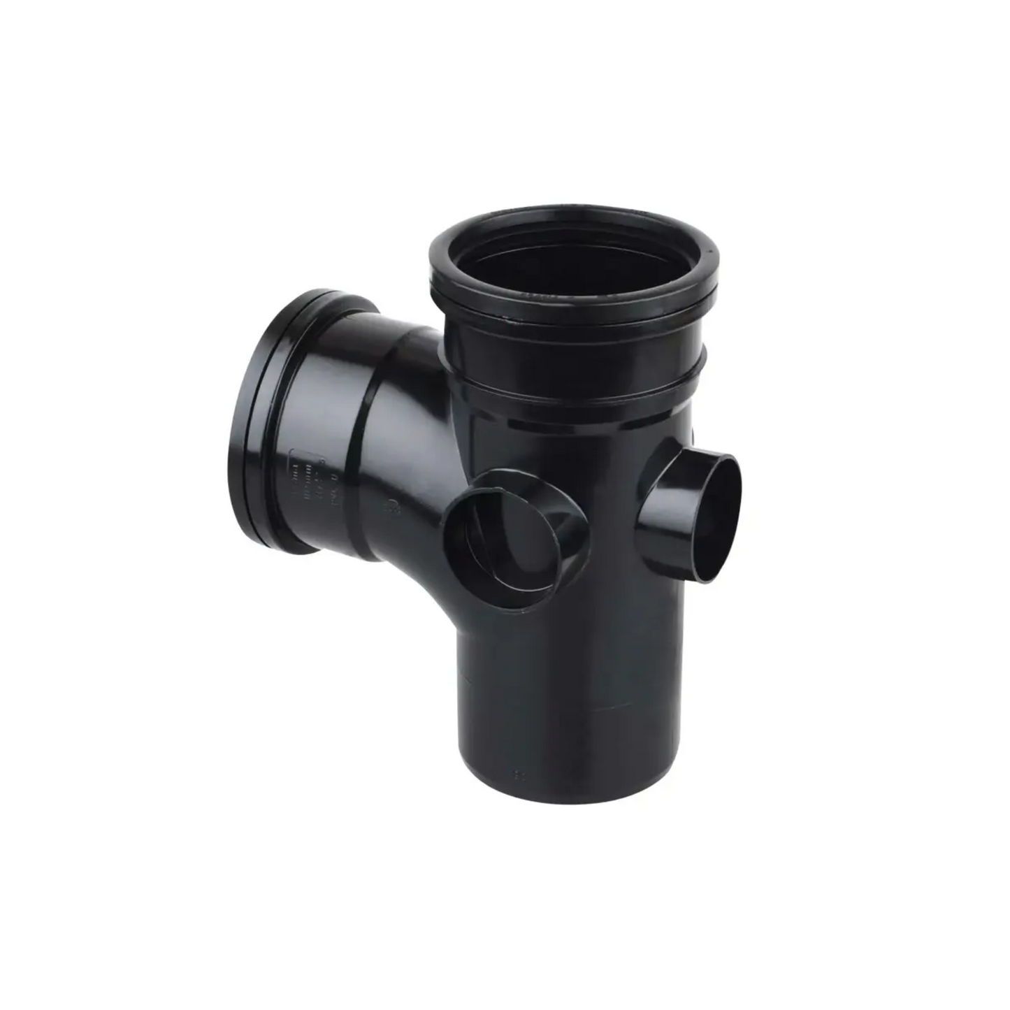 110mm x 76° OsmaSoil Ring Seal Single Socket Branch - Wavin (Black) - 4S220B