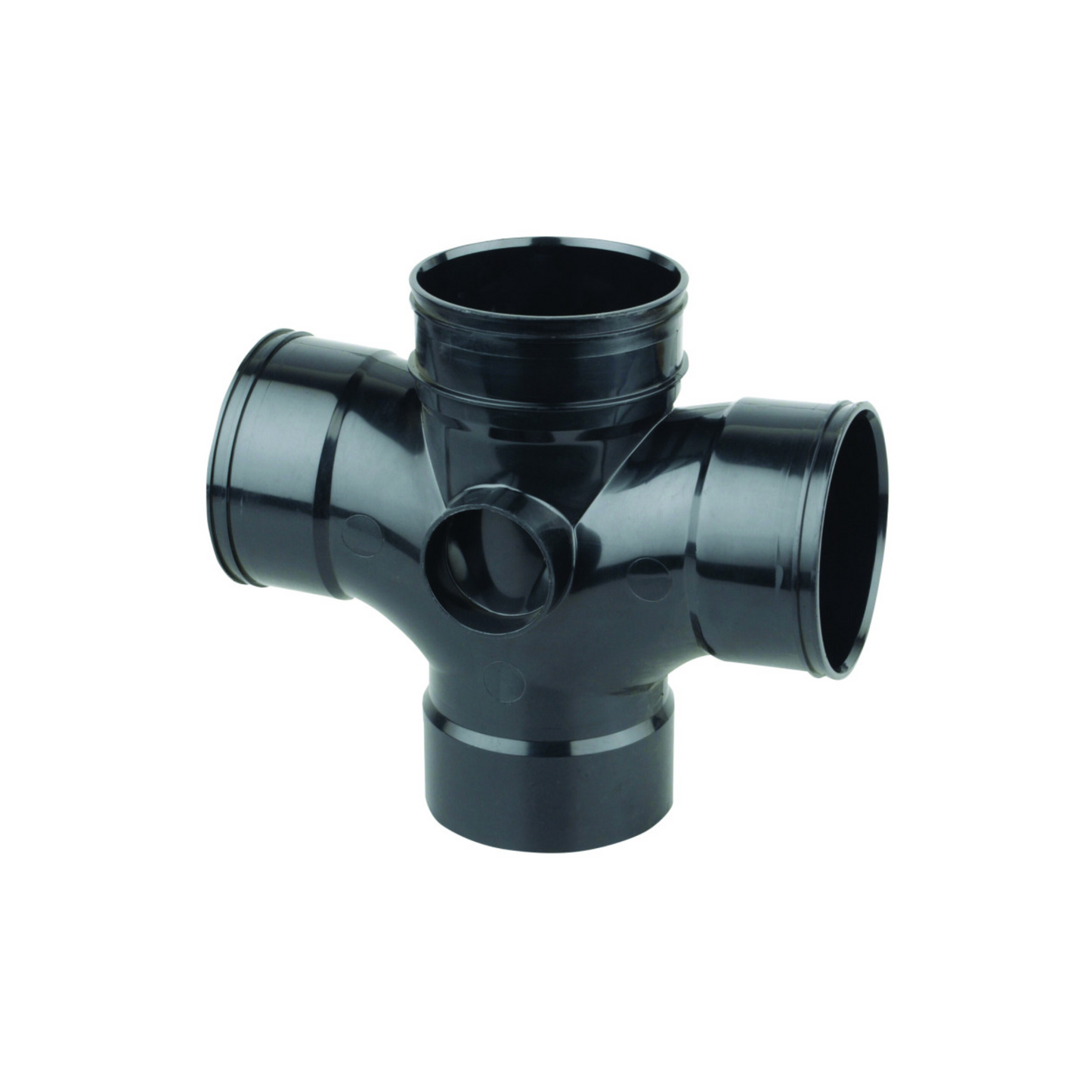 110mm Osma Soil Solvent Weld Double Branch 87.5 Degree - Wavin (Black) - 4S430B