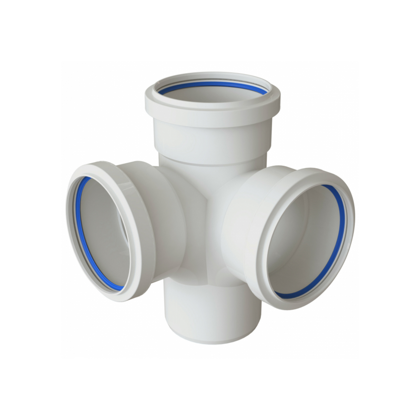 Polypipe PolySoil Triple Socket Corner Branch (White) 110mm x 92.5° - STC401W