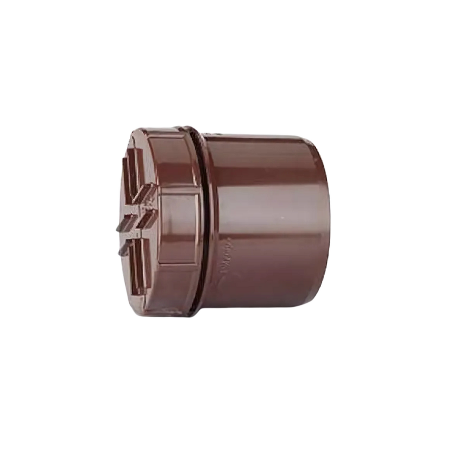 Polypipe Screwed Access Plug and Cap Spigot Tail (Brown) 110mm - SA62BR