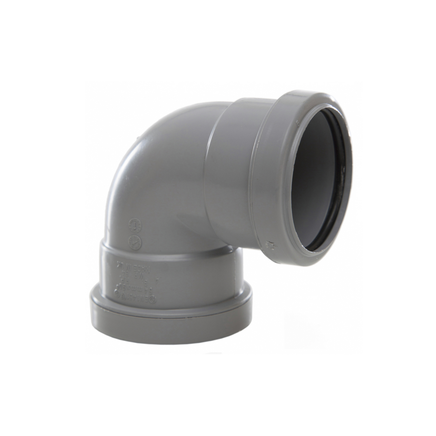 Polypipe Waste Push-Fit Knuckle Bend (Grey) 50mm x 90° - WP64G