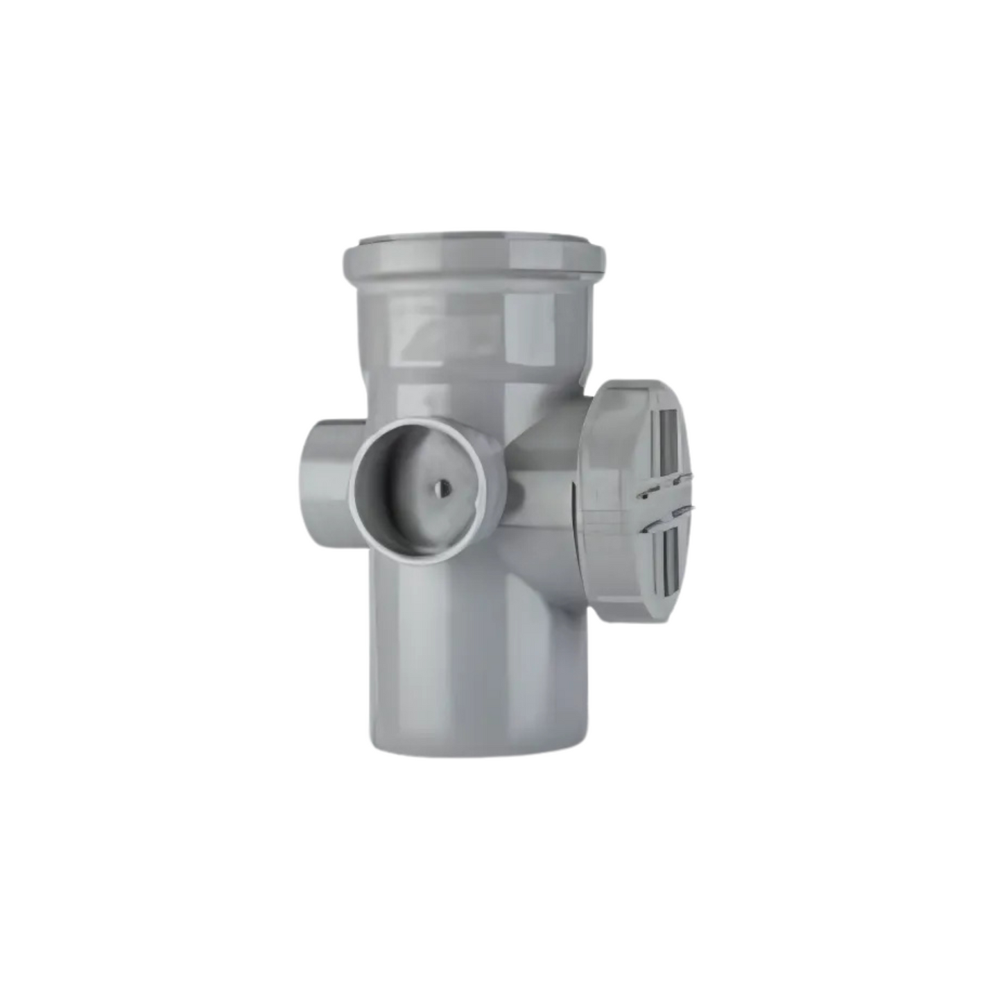 Polypipe Ring Seal Soil Access Pipe Boss Single Socket (Grey) 82mm - SA343G