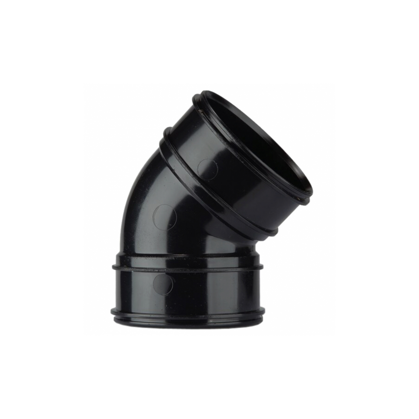 Polypipe System 2000 Double Socket Bend (Black) 82mm x 135° - SWB48B