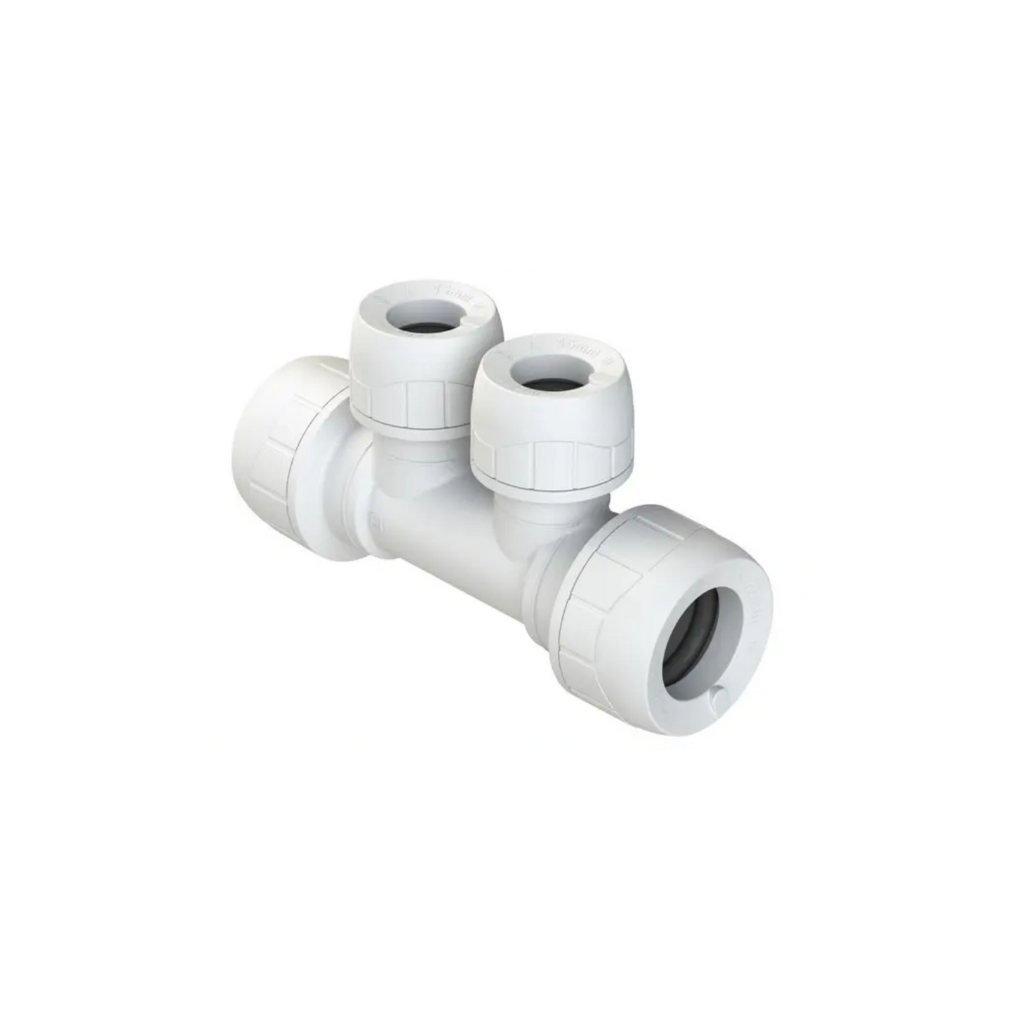 Polypipe Polyplumb Enhanced 2-Port Socket/Socket 22mm x 15mm - PB7322152EW