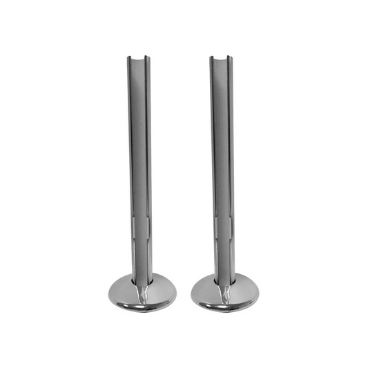 Talon Snappit Chrome Radiator Pipe Covers & Collars (Silver) 200mm - ACSNC/K2