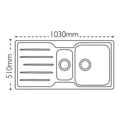 Carron Phoenix Adelphi 150 1.5 Bowl Inset Sink (Stainless Steel) – 127.0285.739