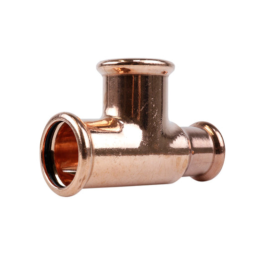 Pressfit Water Reducing Tee (Copper) 28mm x 22mm x 28mm – PFWRT-282228