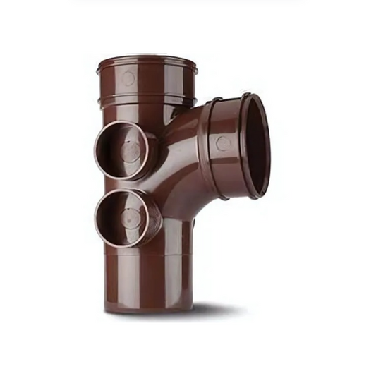 Polypipe Soil & Vent Branch Fitting (Brown) 110mm - SWT28BR