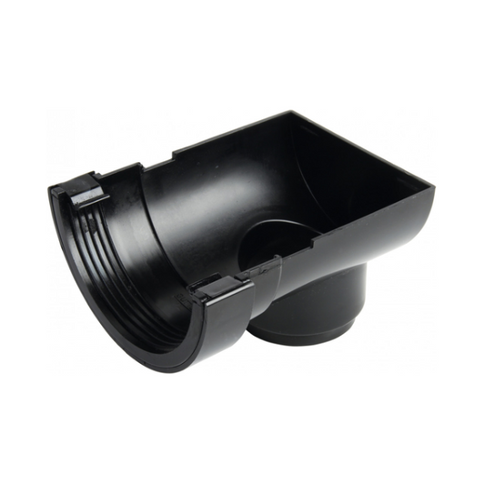 Wavin Osma RoundLine Stop End Outlet (Black) 112mm – 0T007B