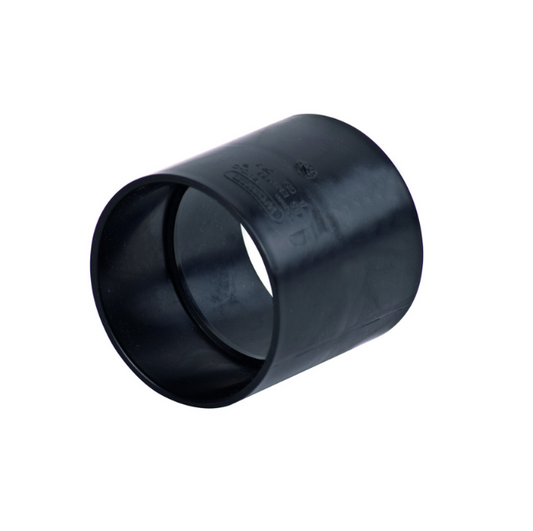 Wavin OsmaWeld Solvent-Weld Waste Double Socket (Black) 50mm – 2M104B