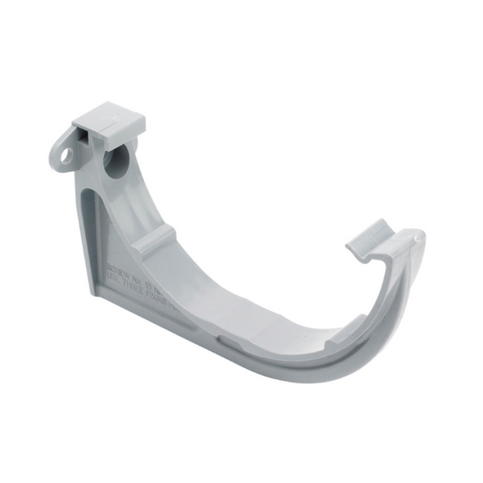 Wavin Osma RoundLine Half-Round Gutter Support Bracket (Grey) 112mm – 0T019G