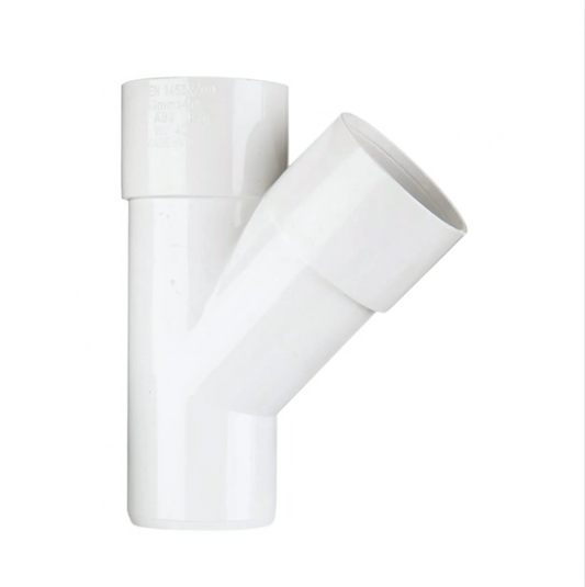 Polypipe Waste System Junction (White) 50 mm x 45°– WS53W