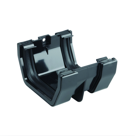 Wavin Osma SquareLine Gutter Jointing Bracket (Black) 100mm – 4T805B