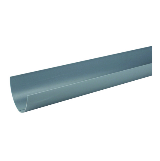 Wavin Osma RoundLine Half-Round Gutter (Grey) 112mm x 2M – 0T072G