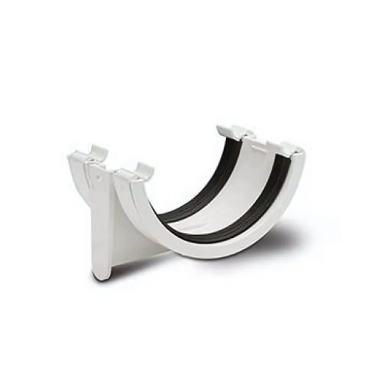 112mm Half Round Union Bracket - Polypipe (White) – RR102W