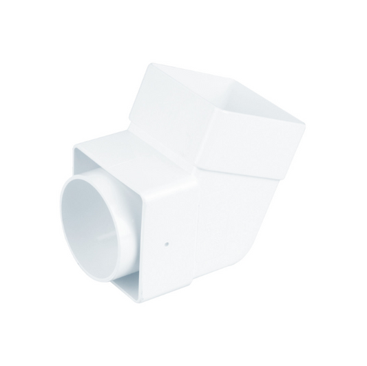 61mm Osma SquareLine Offset Bend Socket - Wavin (White) – 4T825W