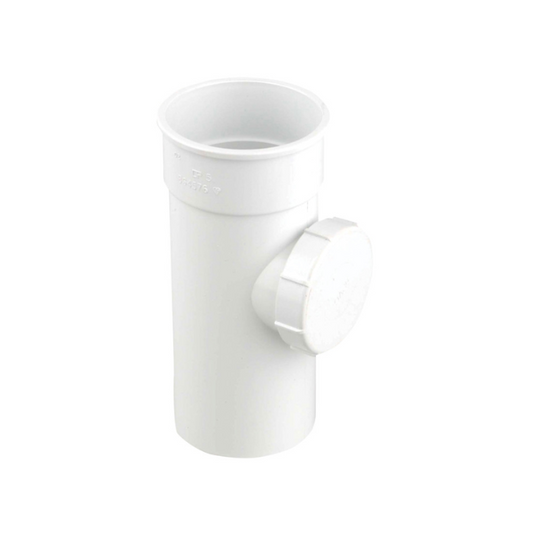 Wavin Osma RoundLine Access Pipe with Screwed Door (White) 68mm – 0T274W