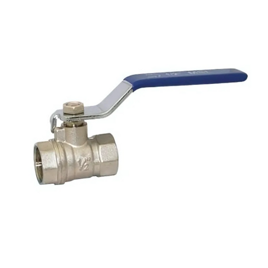 GENBRA Lever Ball Valve Full Bore Blue Handle (Brass) 4" – BFLBVB-M