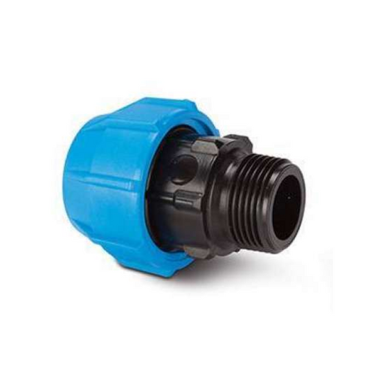 Polyfast Male BSP Threaded Adaptor (Black) 63mm x 2" – 40463