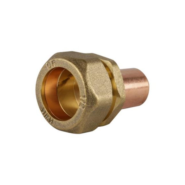 GENBRA MDPE to Copper Stop Tap (Brass) 20mm x 15mm – BFSTA-2015