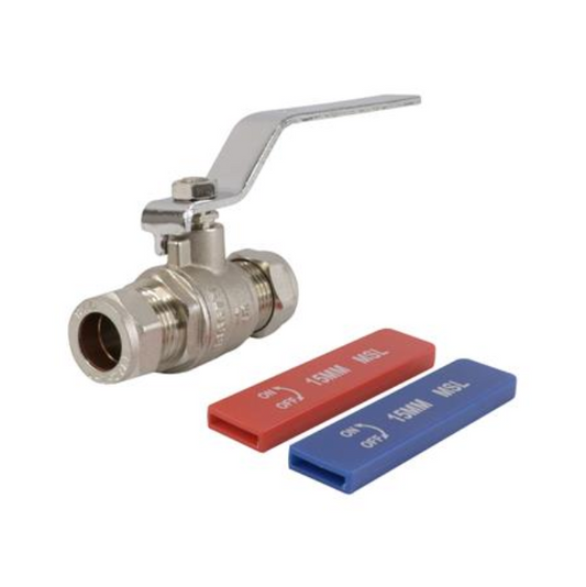 GENBRA Lever Ball Valve Dual Full Bore (Brass) 15mm – BFLBVD-15