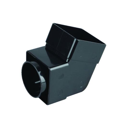 Wavin Osma SquareLine Offset Bend Socket (Black) 61mm x 67.5° – 4T825B