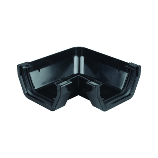 Wavin Osma SquareLine Square Gutter Angle (Black) 100mm x 90° – 4T803B