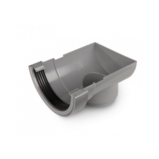 Wavin Osma RoundLine Stopend Outlet (Grey) 112mm – 0T007G