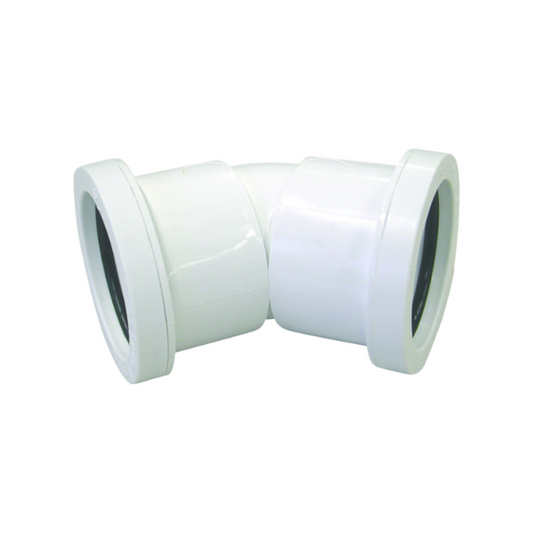 32mm x 45° Osma Push-Fit Waste Bend - Wavin (White) – 4W163W