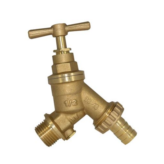 GENBRA Hose Union Bib Tap with DZR Double Check Valve (Brass) 1/2" – BFHUBDC-D