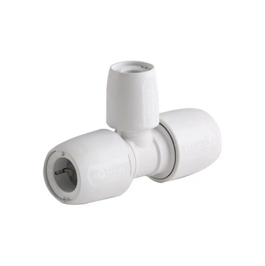 Wavin Hep2O Branch Reduced Tee (White) 15 x 15 x 10mm - HD13/15W