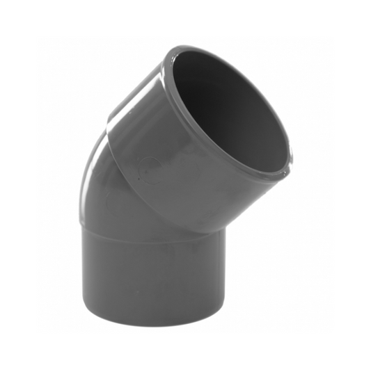 Polypipe Waste System Spigot Bend (Grey) 50mm x  45°– WS66G