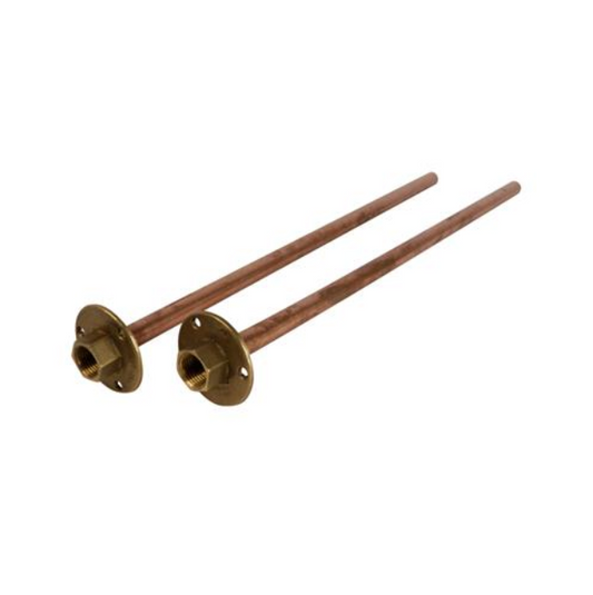 GENBRA Wall Plate with 450mm Copper Tube (Brass) 15mm x 1/2" – BFWPT450-15D