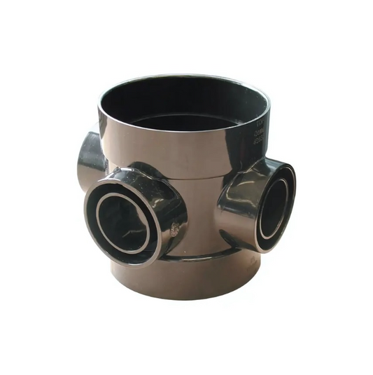 110mm OsmaSoil D/SW Short Bossed Pipe - Wavin (Black) - 4S588B