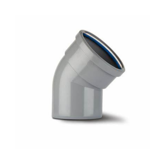 160 mm x 135° Double Socket Bend Soil System - Polypipe (Grey) – SB603G