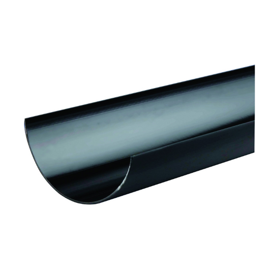 112mm x 4M Osma RoundLine Half-Round Gutter - Wavin (Black) – 0T074B