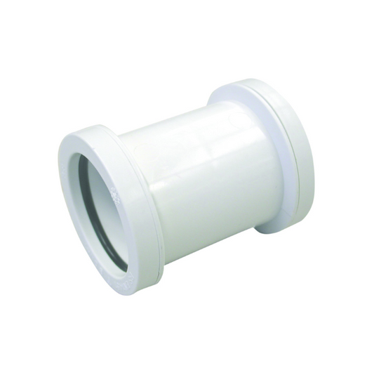32mm Osma Push-Fit Waste Double Socket Coupler - Wavin (White) – 4W105W