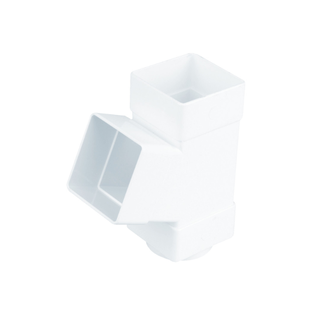 65mm x 67.5° Osma SquareLine Pipe Branch - Wavin (White) – 4T835W