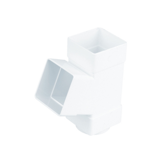 65mm x 67.5° Osma SquareLine Pipe Branch - Wavin (White) – 4T835W