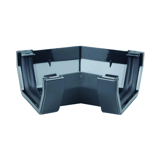 Wavin Osma SquareLine Square Gutter Angle (Black) 100mm x 45° – 4T804B