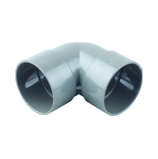 Wavin OsmaWeld 40mm Solvent-Weld Waste 90° Knuckle Bend (Grey) – 5Z160G