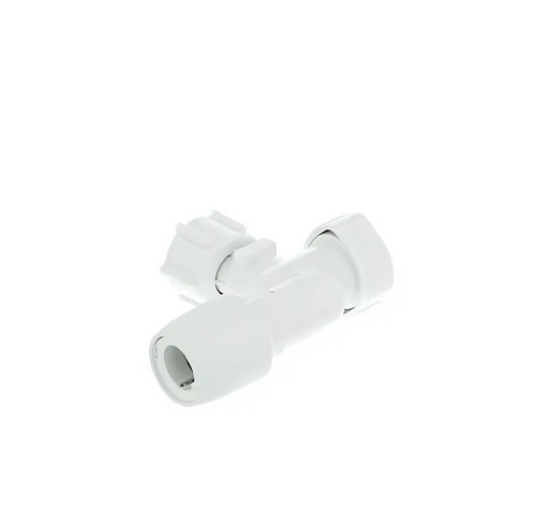 Hep2O Bent Service Valve (White) 15mm x 1/2" - HX19/15W